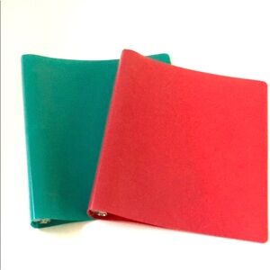 Lot of 2 Mead Slickers 1 inch poly 3 ring binders